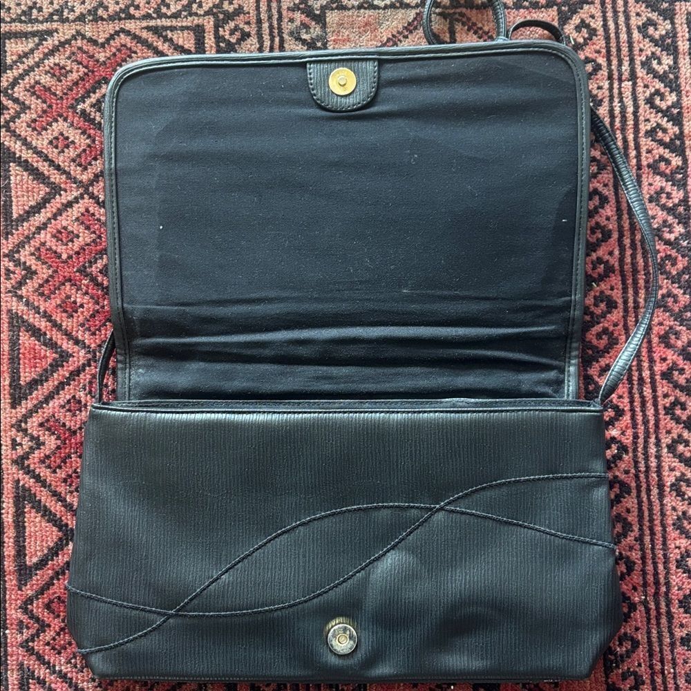 🎀Vintage🎀 1980s Vegan Leather Multicolor Patchwork Shoulder Bag - Picture 3 of 10